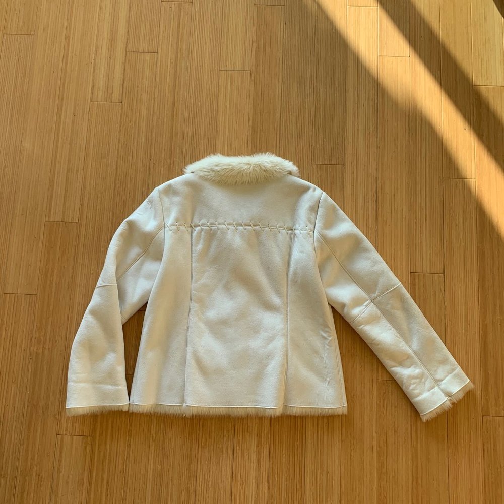 Coldwater Creek White Fur Jacket - Picture 2 of 2